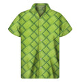 Green Bamboo Print Men's Short Sleeve Shirt