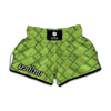 Green Bamboo Texture Print Muay Thai Boxing Shorts