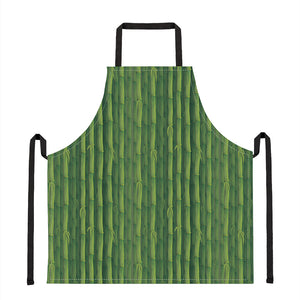 Green Bamboo Tree Pattern Print Apron