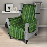 Green Bamboo Tree Pattern Print Armchair Protector