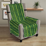 Green Bamboo Tree Pattern Print Armchair Protector