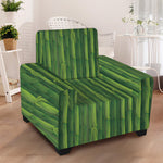 Green Bamboo Tree Pattern Print Armchair Slipcover