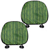 Green Bamboo Tree Pattern Print Car Headrest Covers