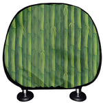 Green Bamboo Tree Pattern Print Car Headrest Covers