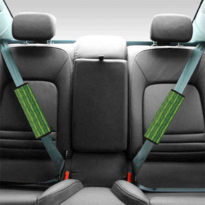 Green Bamboo Tree Pattern Print Car Seat Belt Covers