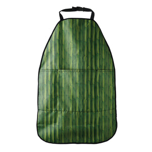 Green Bamboo Tree Pattern Print Car Seat Organizers