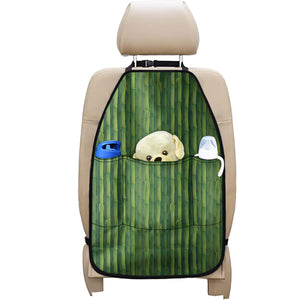 Green Bamboo Tree Pattern Print Car Seat Organizers