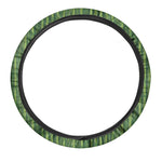 Green Bamboo Tree Pattern Print Car Steering Wheel Cover