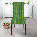 Green Bamboo Tree Pattern Print Dining Chair Slipcover