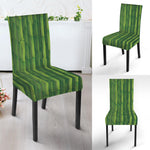 Green Bamboo Tree Pattern Print Dining Chair Slipcover