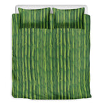 Green Bamboo Tree Pattern Print Duvet Cover Bedding Set