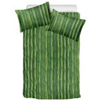 Green Bamboo Tree Pattern Print Duvet Cover Bedding Set