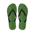 Green Bamboo Tree Pattern Print Flip Flops
