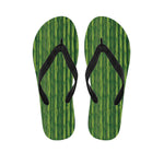 Green Bamboo Tree Pattern Print Flip Flops