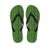 Green Bamboo Tree Pattern Print Flip Flops