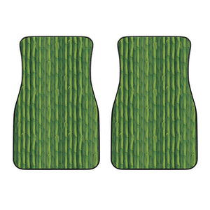 Green Bamboo Tree Pattern Print Front Car Floor Mats