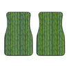 Green Bamboo Tree Pattern Print Front Car Floor Mats