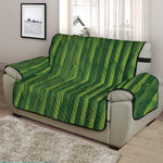 Green Bamboo Tree Pattern Print Half Sofa Protector