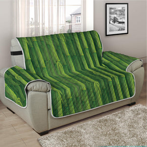 Green Bamboo Tree Pattern Print Half Sofa Protector