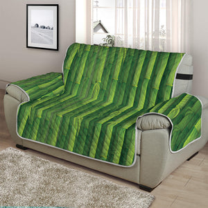 Green Bamboo Tree Pattern Print Half Sofa Protector