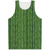 Green Bamboo Tree Pattern Print Men's Tank Top