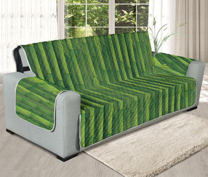 Green Bamboo Tree Pattern Print Oversized Sofa Protector