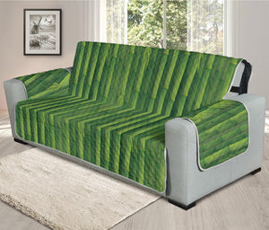 Green Bamboo Tree Pattern Print Oversized Sofa Protector