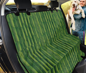 Green Bamboo Tree Pattern Print Pet Car Back Seat Cover