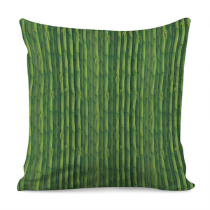 Green Bamboo Tree Pattern Print Pillow Cover