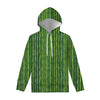 Green Bamboo Tree Pattern Print Pullover Hoodie