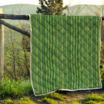 Green Bamboo Tree Pattern Print Quilt