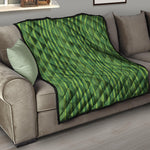 Green Bamboo Tree Pattern Print Quilt