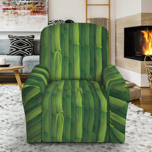 Green Bamboo Tree Pattern Print Recliner Slipcover