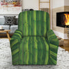 Green Bamboo Tree Pattern Print Recliner Slipcover