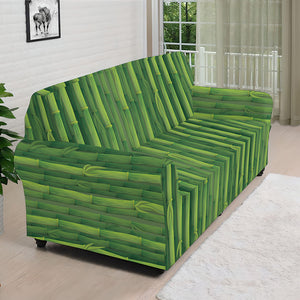 Green Bamboo Tree Pattern Print Sofa Cover