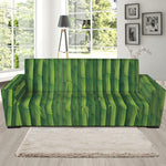 Green Bamboo Tree Pattern Print Sofa Slipcover