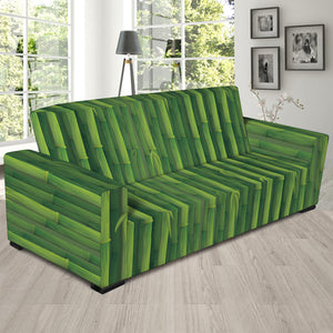 Green Bamboo Tree Pattern Print Sofa Slipcover