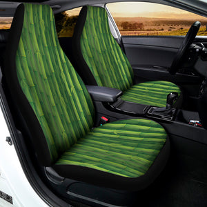 Green Bamboo Tree Pattern Print Universal Fit Car Seat Covers