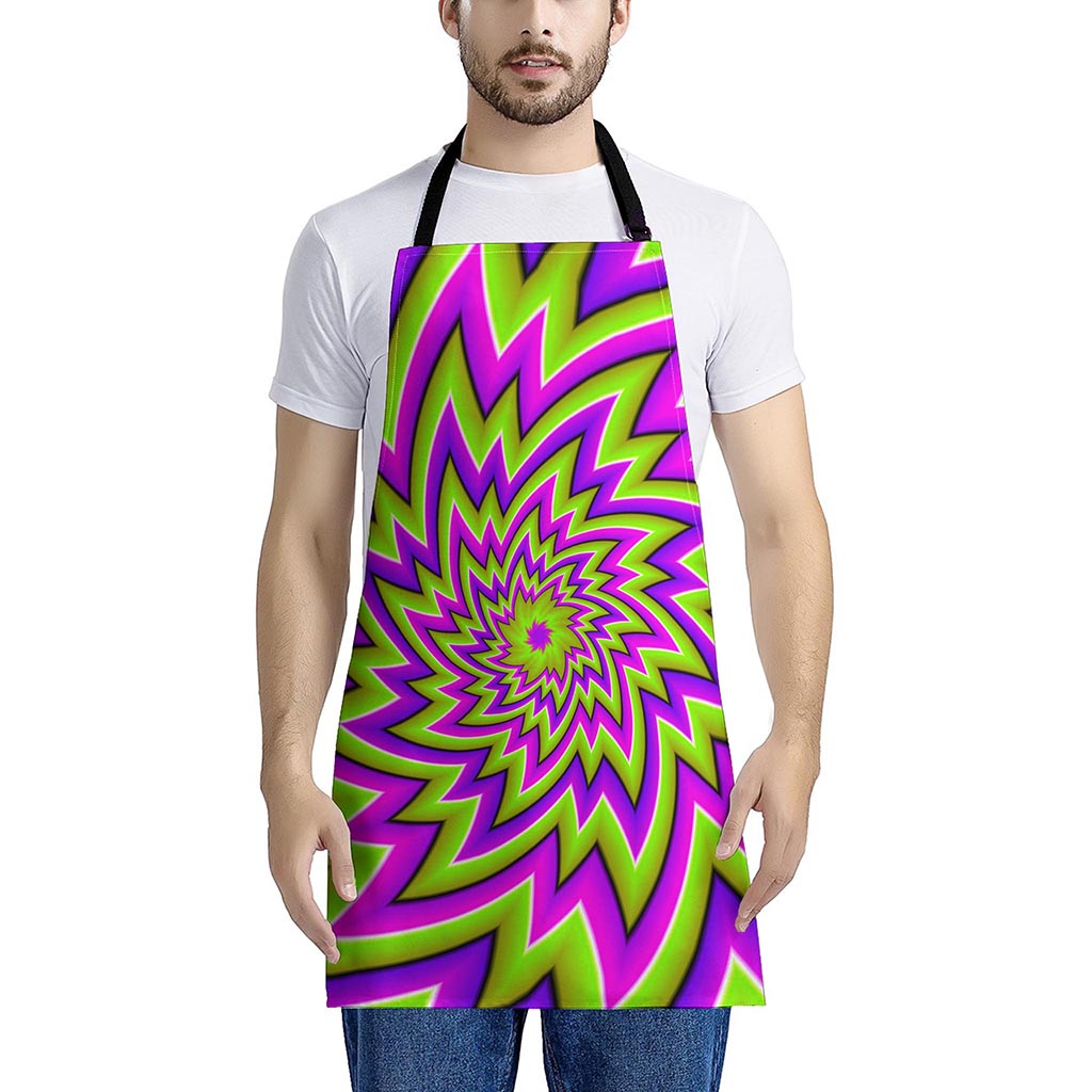 Green Big Bang Moving Optical Illusion Apron