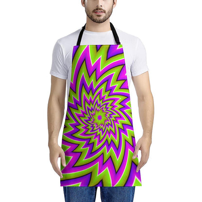 Green Big Bang Moving Optical Illusion Apron