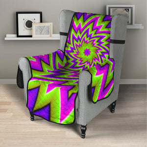 Green Big Bang Moving Optical Illusion Armchair Protector