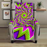 Green Big Bang Moving Optical Illusion Armchair Protector