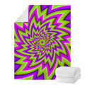 Green Big Bang Moving Optical Illusion Blanket