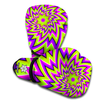 Green Big Bang Moving Optical Illusion Boxing Gloves