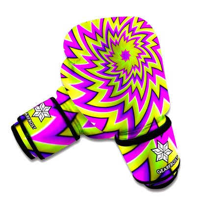 Green Big Bang Moving Optical Illusion Boxing Gloves