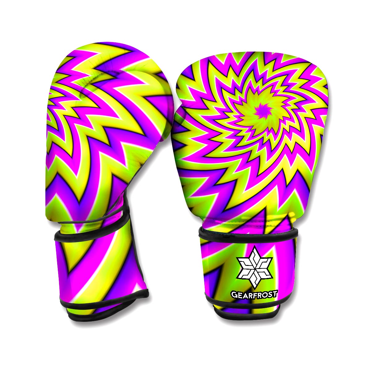 Green Big Bang Moving Optical Illusion Boxing Gloves