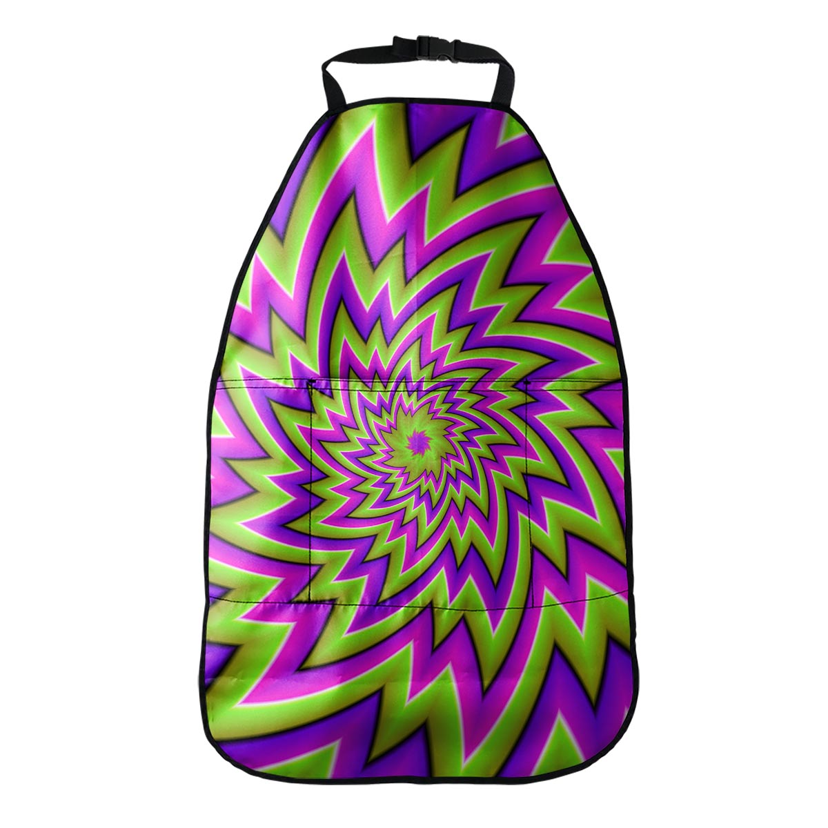 Green Big Bang Moving Optical Illusion Car Seat Organizers
