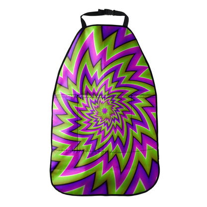 Green Big Bang Moving Optical Illusion Car Seat Organizers