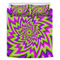 Green Big Bang Moving Optical Illusion Duvet Cover Bedding Set