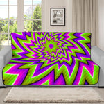 Green Big Bang Moving Optical Illusion Futon Protector